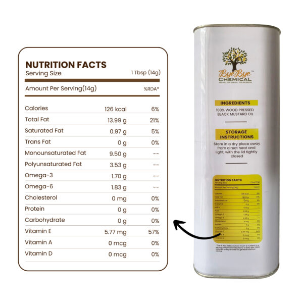 Wood Pressed Yellow Mustard Oil (5L) - Image 2