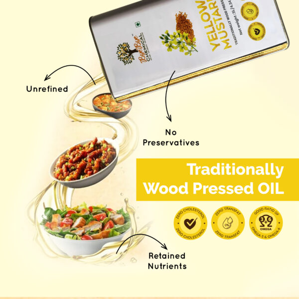 Wood Pressed Yellow Mustard Oil (5L) - Image 5