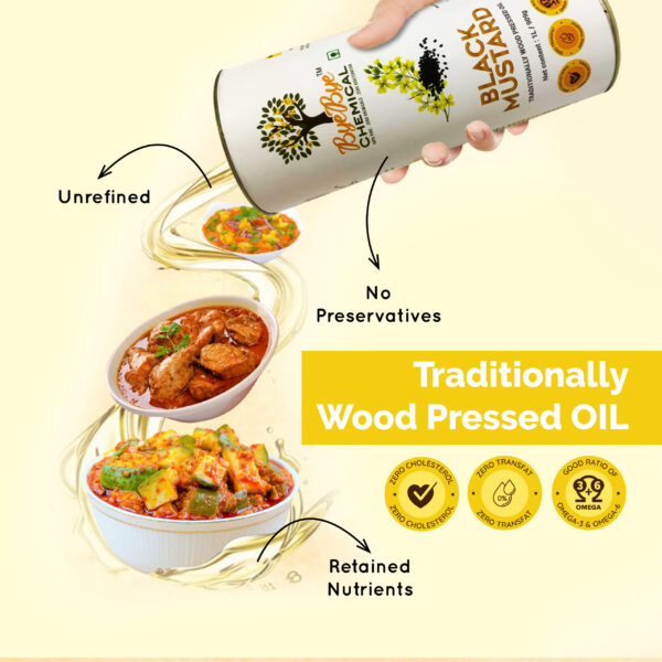 Wood Pressed Black Mustard Oil (1L) - Image 4