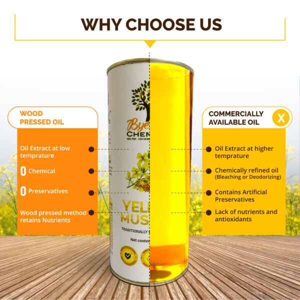 Wood Pressed Yellow Mustard Oil (1L) - Image 5