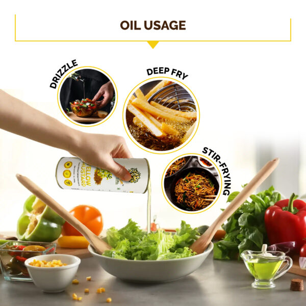Wood Pressed Yellow Mustard Oil (1L) - Image 6