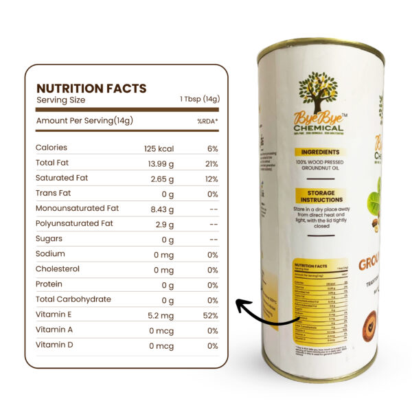 Wood Pressed Groundnut Oil (1L) - Image 2