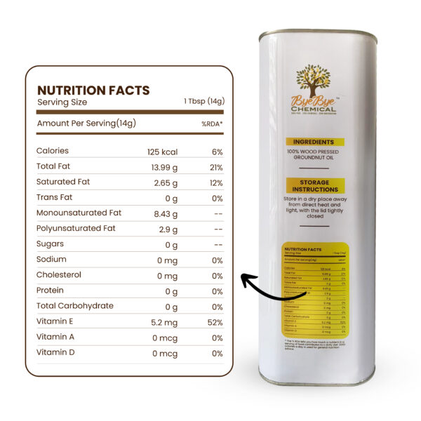 Wood Pressed Groundnut Oil (5L) - Image 2