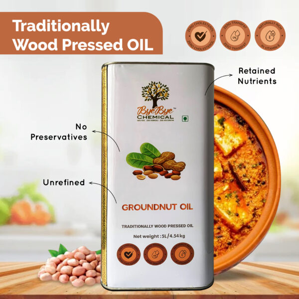 Wood Pressed Groundnut Oil (5L) - Image 4