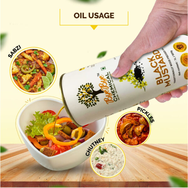 Wood Pressed Black Mustard Oil (1L) - Image 6