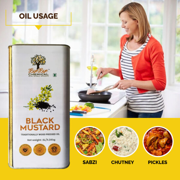 Wood Pressed Black Mustard Oil (5L) - Image 6